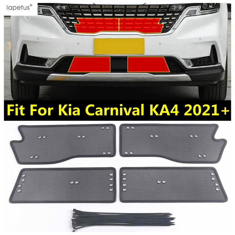 For Kia Carnival KA4 - 2024 Car Front Grille ect ert Screening Mesh Net Protection Trim Accessories Exterior Refit