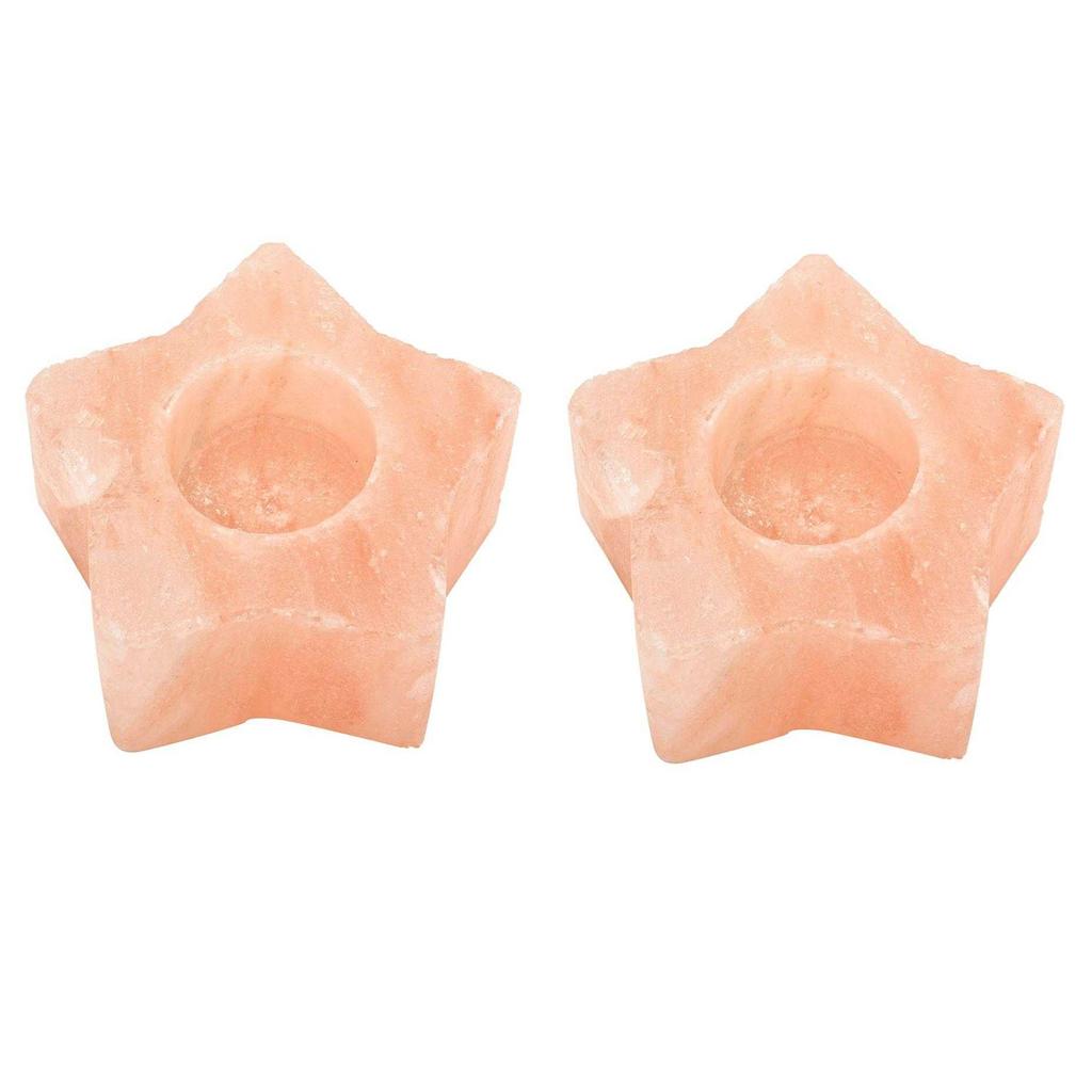 Serenity Himalayan Salt Star Tea Light Holder (Pack of 2)