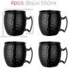 4 Pezzi 550ml Rete Moscow Mule Tazze di Rame Tazza Metallica Acciaio Inossidabile Birra Vino Tazza da Caffè Strumento per Cocktail