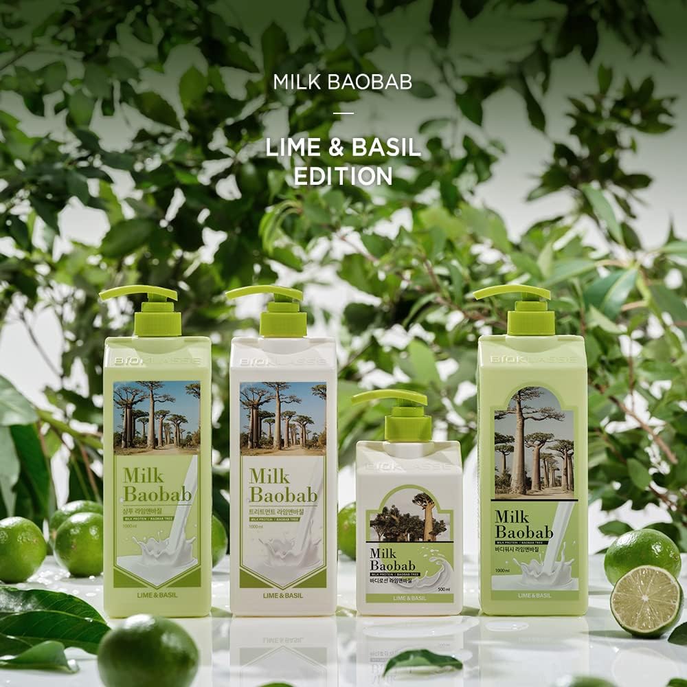 Milk Baobab [official] Shampoo  Lime   Basil  1000ml  1000ml Lime   Basil
