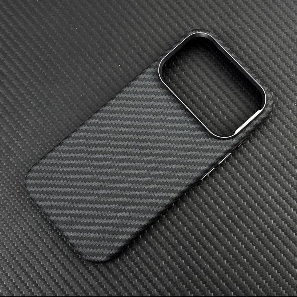 iPhone 17 Pro Max Kevlar Magnetic Case, Skin-Feel Hard Shell Protective Cover for Apple 16PM
