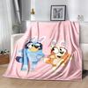 Bluey Bingo Adventure Blanket Durable Comfort Suitable for Sofa Bed Office All-Season Use Warmthful Decor Ideal Gift For Birthday Valentine'S Day