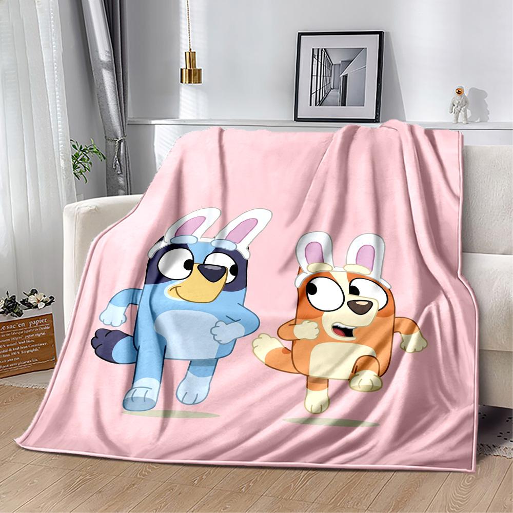 Bluey Bingo Adventure Blanket Durable Comfort Suitable for Sofa Bed Office All-Season Use Warmthful Decor Ideal Gift For Birthday Valentine'S Day