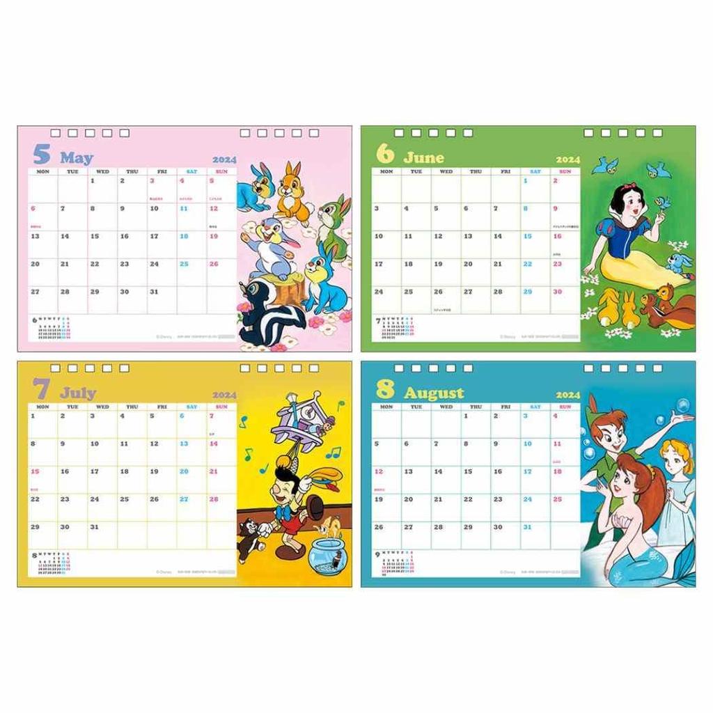 Sunstar Stationery Disney 2024 Desktop S8520275 Calendar, Classic,