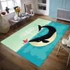Cute Bird Whale Pattern Door Mat Soft Thick Non-Slip Washable Kitchen Rug Nursery Bathroom Bedroom Entrance Home Decor Mat 1PC