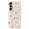 For Samsung Galaxy A17 5G Case Red Grey Socks and Canes Pattern Printing Straight Edge TPU Phone Back Cover