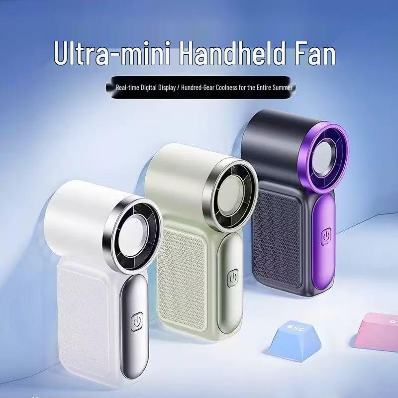 

X688 High-Speed Portable Mini Handheld Fan with USB and Long-Lasting Battery for Outdoor Use White with Brush 1200mAh