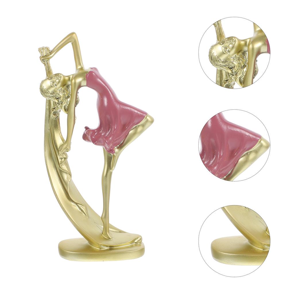 Dancing Girl Table Decoration The Office Ballet Dancer Sculpture Resin Lady Figurine Craft Crafts Figurines Ornaments Woman