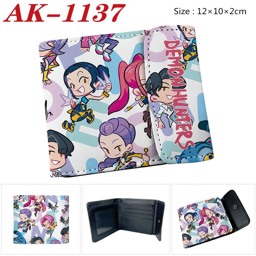 Anime Cartoon Rumi Zoey Demon Hunters PU Leather Wallet Card Bag Birthday Gift
