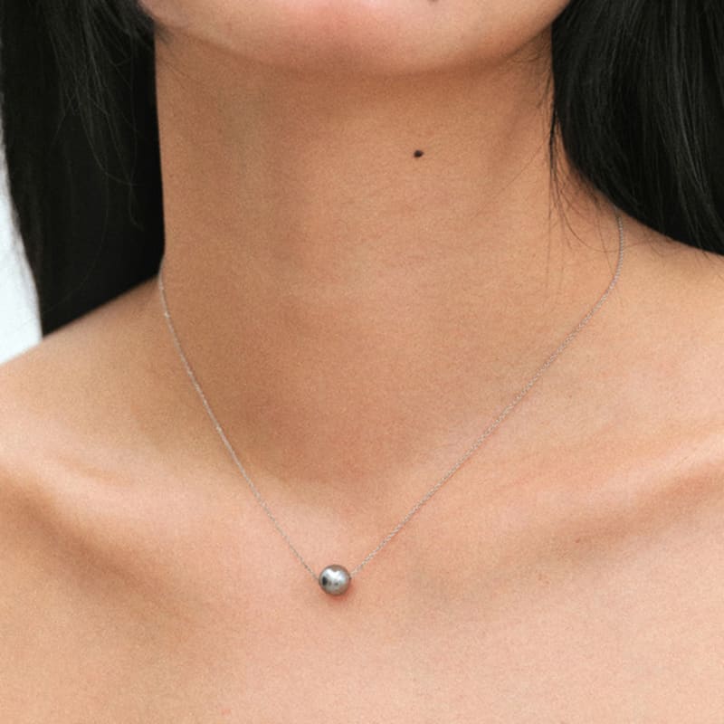 

Ще одне намисто з сірих перлів (срібло925)(2колір) black