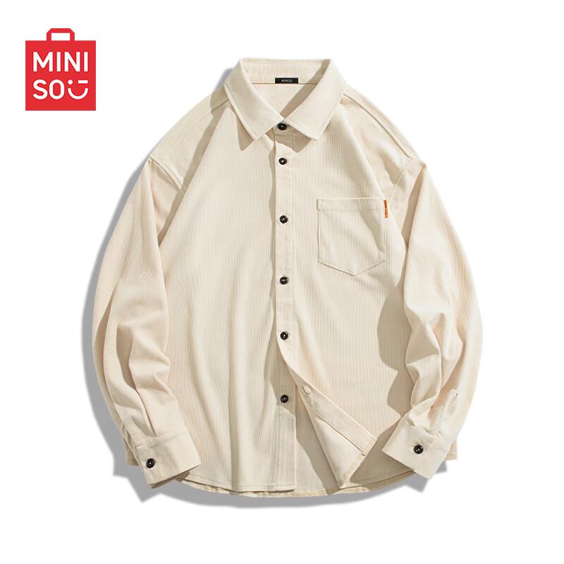 Мужская вельветовая рубашка-куртка с длинным рукавом MINISO L