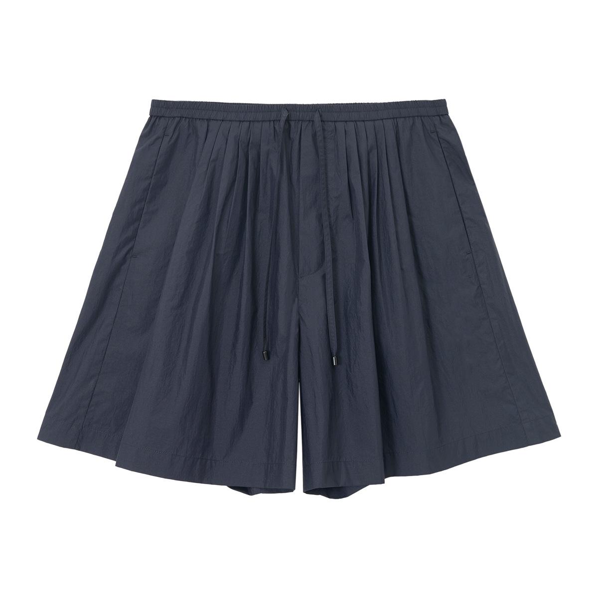 

[COLNE] Lightweight Wrinkled Bud Silhouette Slimming Shorts - Spring Design C6096 Medium темно-синий
