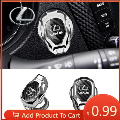 Interior Stickers 1pcs Car One-Click Start Buttons Protective Cover Decoration For F-SPORT ES RX NX LS UX LM LX GX LC RZ I