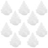 10 Stück 150 mm Schaumstoff-Weihnachtsbaumkegel Weiß Massiver Polystyrol-Bastelbasis für DIY-Dekoration Tisch-Mini-Baum Bemalbares Ornament