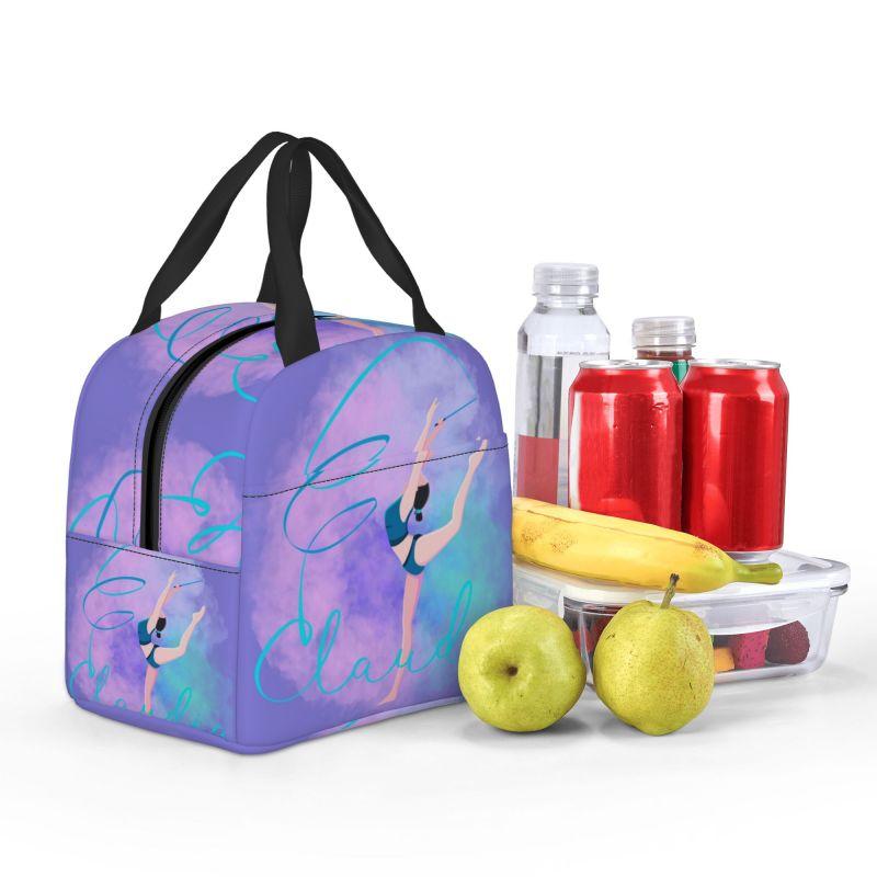 Dance Rhythmic Gymnastics Insulated Lunch Bag for Women Resuable Cooler Thermal Lunch Box Beach Camping Travel