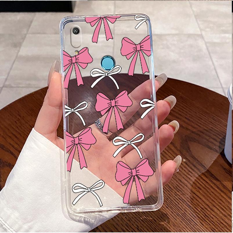 For Huawei Y6 Y6s 2019 Case MRD-LX1 MRD-LX3 Cute Love Rabbit Clear TPU Soft Silicone Back Cover Huawei Y6 Pro 2019 MRD-LX2 Funda