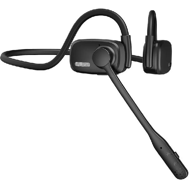 Bluetooth Headphones, Bluetooth V5.4 Wireless Headphones with Noise Cancelling Mic, 12H Playtime, 15.4mm Diaphragm Driver, Open Ear Headset for