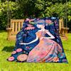 1PC Flower Fairy Outdoor Blanket Lightweight Flannel, Soft & Warm, All-Season Use for Sofa, Outdoor, Camping, Living Room, Office65