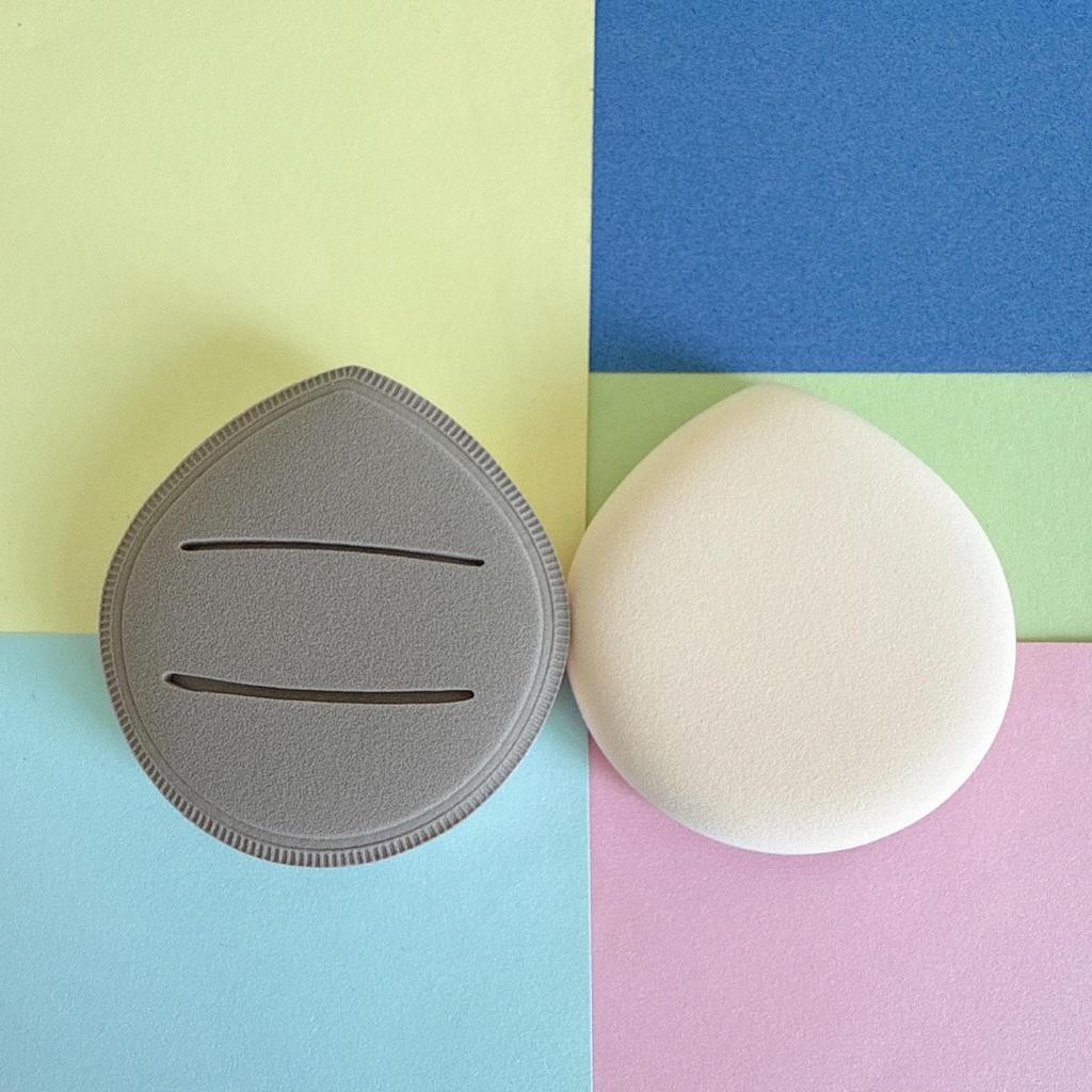 Macaron Soft Marshmallow Powder Puff - Large Water Drop, Non-Absorbent, Dual-Use for Wet & Dry Foundation.