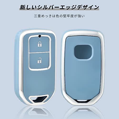 [OFFCURVE] Honda Key Fob Cover Compatible Models: Vezel RU Series, New Freed, New Fit, Shuttle, Jade, Stepwagon RP1 RP2 RP3 RP4, 10th Generation