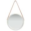 VidaXL Wall Mirror with Strap 40 Cm Silver 320362