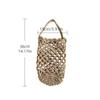 Hand Woven Boho Fruit & Vegetable Storage Bag Reusable Mesh Produce Bag Potato Onion Wall Hanging Holder for Farmhouse Kitchen