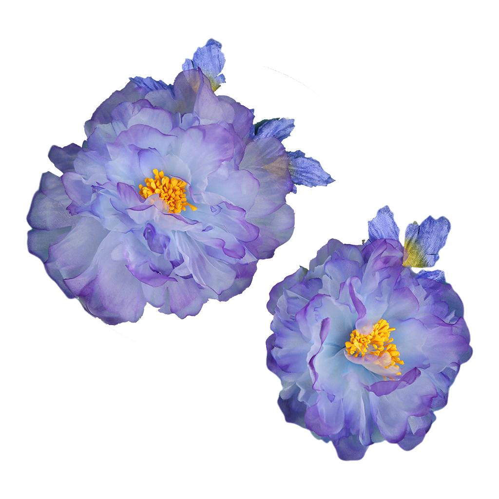 1 Pair Flower Hairpin For Women Handmade Gauze Gradient Peony Hair Clip Elegant Fairy Floral Hair Pin Exquisite Hair Accessories