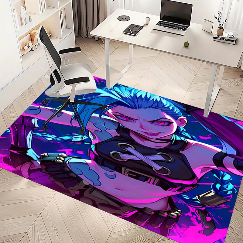 1pc Jinx Print Area Rug - Soft, Washable Non-Slip Indoor Mat, Living Room, Home Office Decorative Rug,Office Decorative
