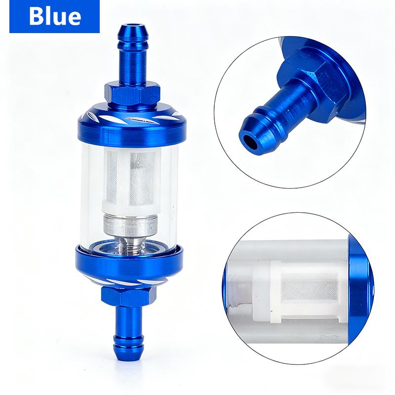 SEAMETAL Aluminum Alloy Motorcycle Fuel Gasolines Oil Filter For Moto For ATV Motorcycles Dirt Fuel Filter Accessories