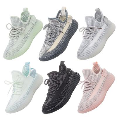 Student Style Plus Size Couple Casual Shoes Fly Knit Mesh Breathable Slip On Versatile Sports Sneakers