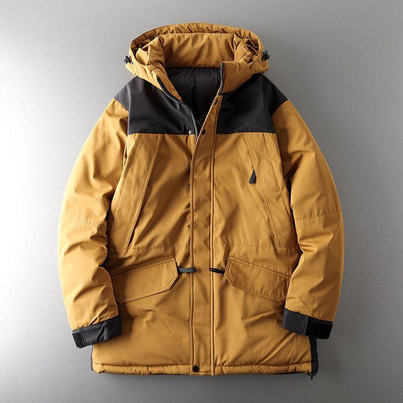 Original Tail Single Winter Thickened Mechanical Style Export Cotton-Padded Coat Yellow XL