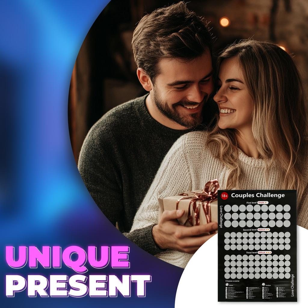 100 Choses pour la Soirée en Amoureux Affichette à Gratter Couple Dating Affichette à Gratter Saint-Valentin Affichette à Gratter Jeu d'Amour Drôle