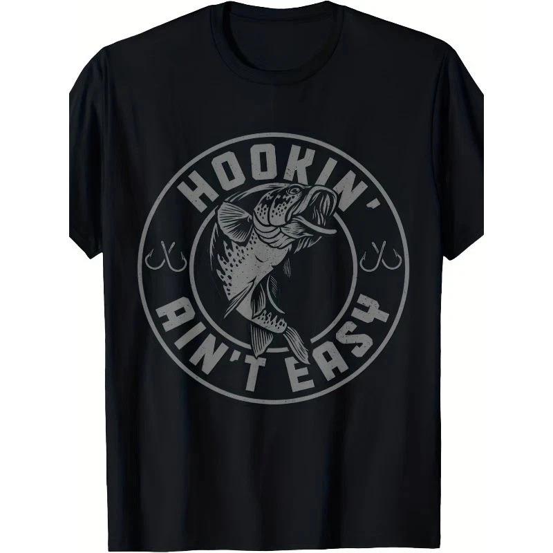 Men s Vintage Hookin Ain t Easy Fishing T-Shirt 2XL