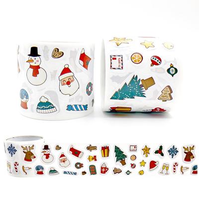 300 Stück Neue Weihnachten Aufkleber Rolle Klein Niedlich Kawaii Cartoon Verpackung Aufkleber Fotokarte Deko Etiketten