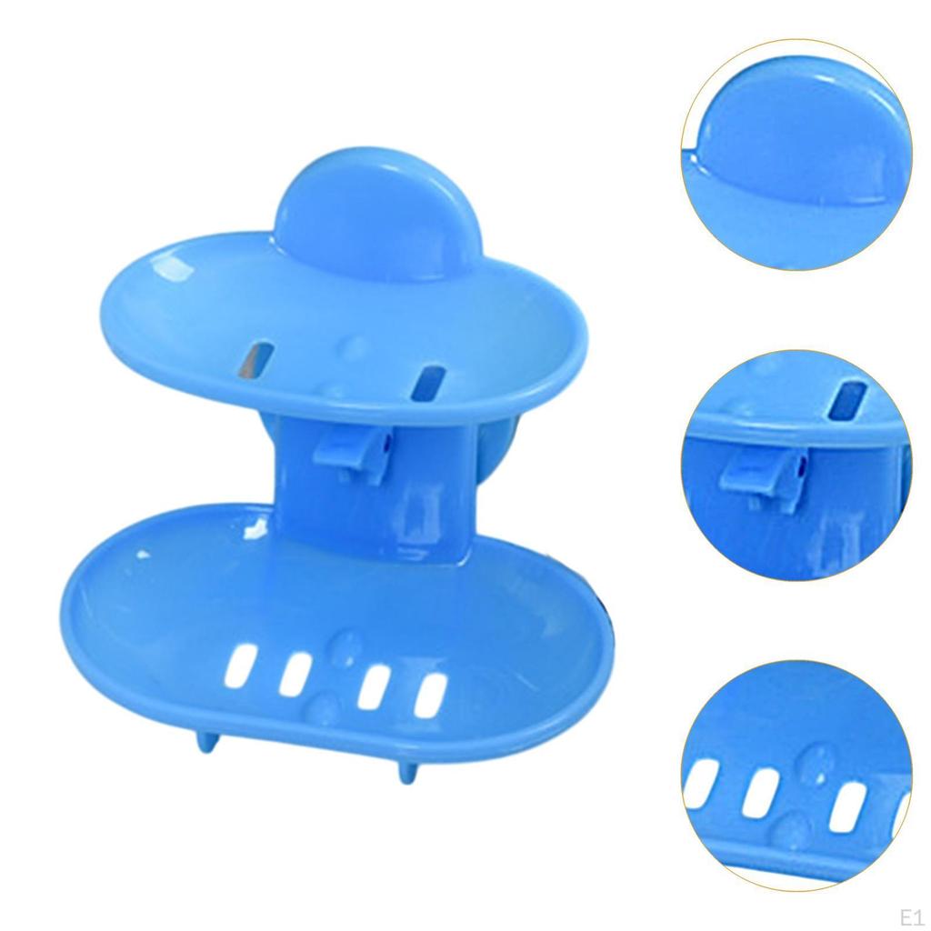 Double Layer Soap Dish Tray,Removable for Bathroom,Self Draining,Soap Saver Holder Wall