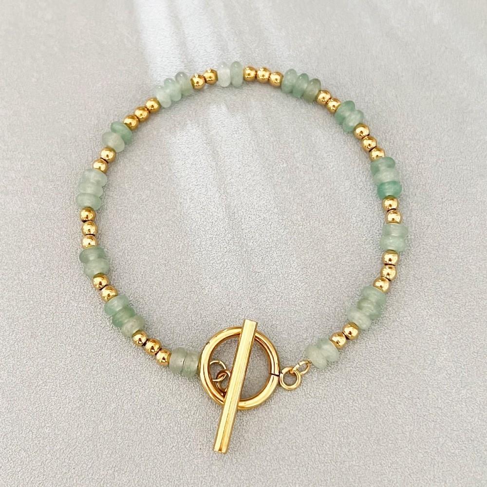 

Adjustable Spacer Beads Bracelet Handmade OT Ring-clasps Bracelet Party Style E