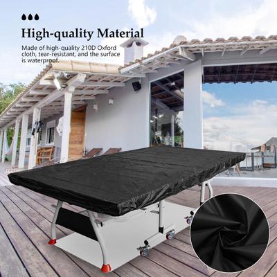 Table Tennis Cover Oxford Cloth Waterproof Ping Pong Table Cover with Drawstring Full Protection