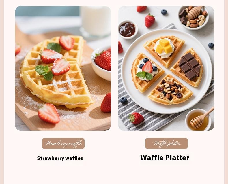 Breakfast Machine Mini Baking Bread Machine Household 3-in-1 Waffle Machine Removable Cleaning Electric Cake Stand Sandwich Machine