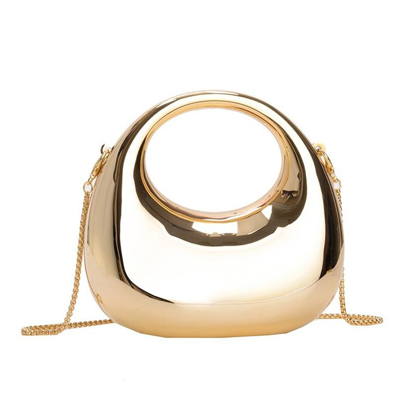 Damekjede Crossbody-veske Liten veske Akryl Metallisk glans Halvmåne Fest Bankett Dameveske Luksushåndveske