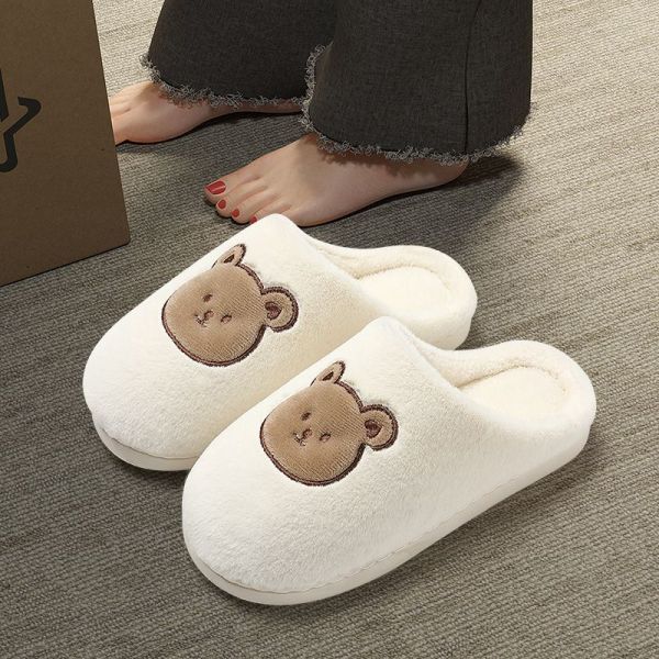 

Cotton slippers women s autumn and winter wear-resistant folds indoor home warm non-slip waterproof outer wear velvet bag head slippers 36-37
