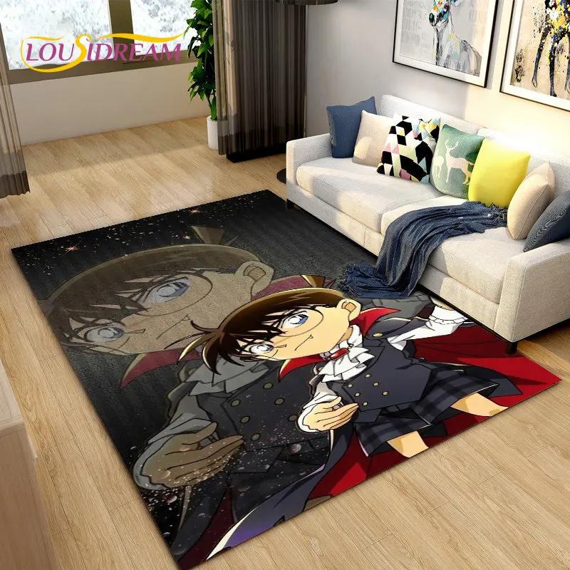Detective Conan Cartoon Anime Area Rug,Carpet Rug for Living Room Bedroom Sofa Doormat Decoration, Kids Play Non-slip Floor Mat