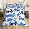 Cowgirl Horse Duvet Cover Set King Romantic Butterfly Bedding Set Farm Animal Comforter Cover Western Tribal Boho Quilt Cover