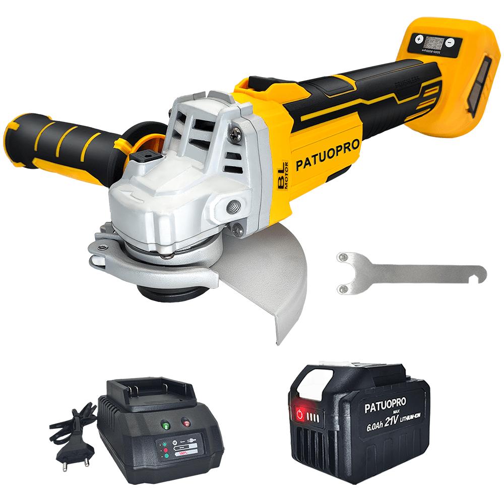 125mm Brushless Electric Grinder Cordless Angle Grinder Cutting Polishing Machine Speed Digital Display For Makita 18V Battery