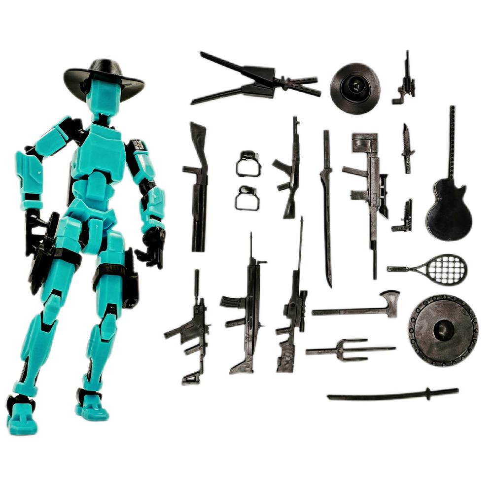3D Printed Death/Swordsman Dummy 13 Action Figures Multi-Jointed Movable Lucky 13 Action Figure Nova 13 Action Figure for Gift