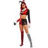 New Halloween circus black and red tight sexy costume funny clown costume stage costume