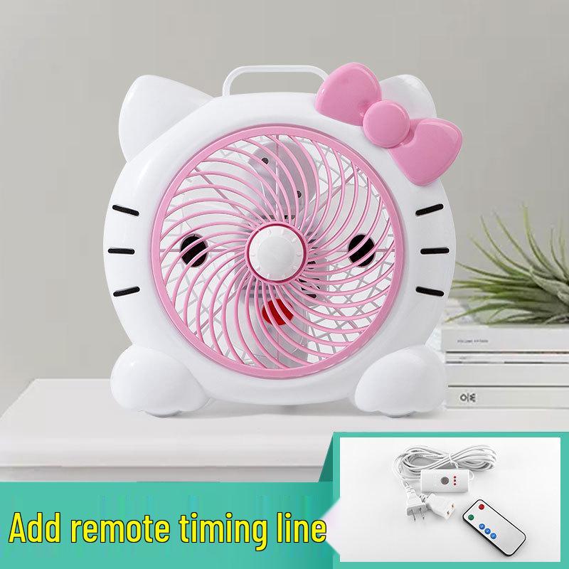 Compact Cartoon Electric Desk Fan for Student Dorms and Bedrooms