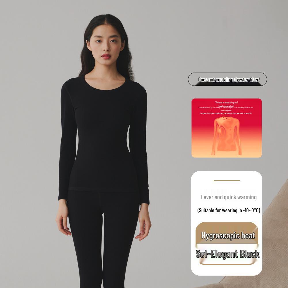 Women's Acrylic Thermal Fleece-Lined Underwear Set