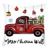 New Christmas Pillowcase Santa Claus Print Elk House Decoration Festive Pillowcase