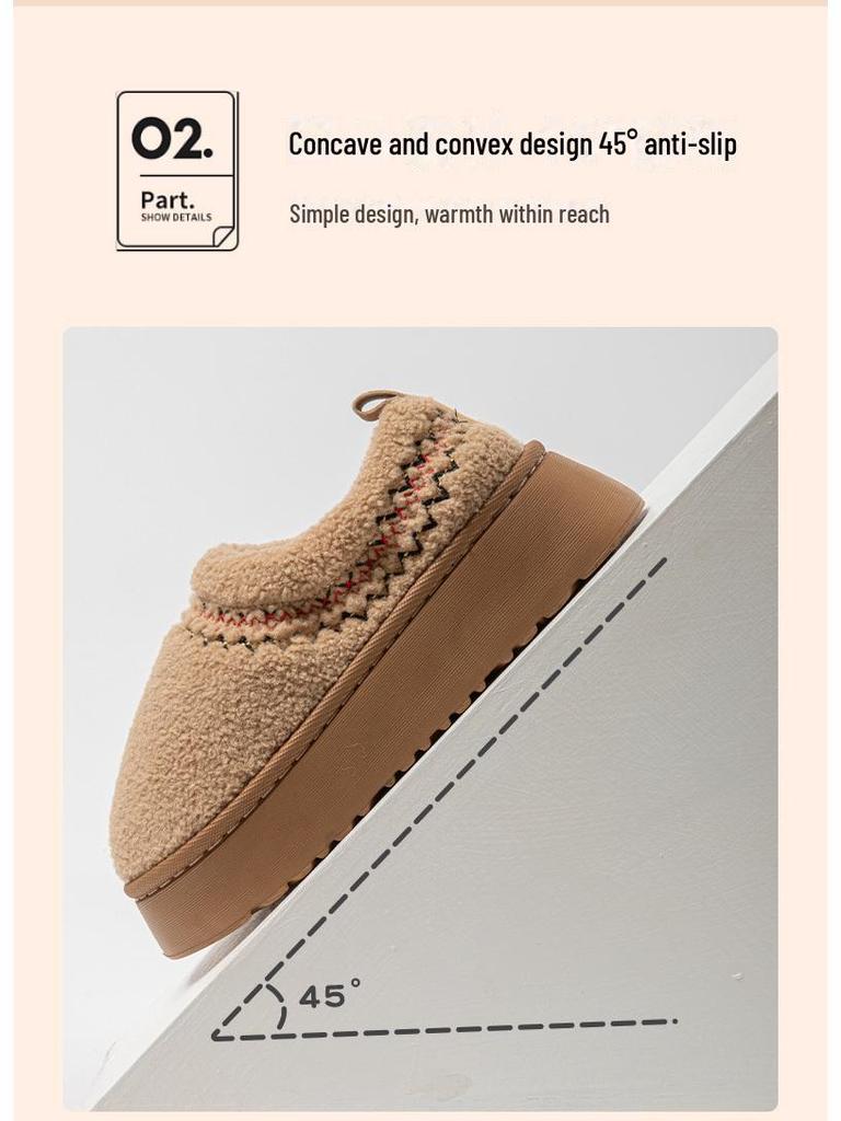 Women's Plush Cotton Slippers - Warm Indoor/Outdoor Winter Shoes 2024
