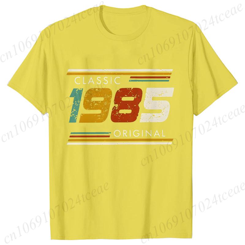 Fashion Birthday Gift for Men T-shirt Vintage Made in 1985 40th Birthday 40 Years Old Tops Summer Streetwear Short Sleeve Tees